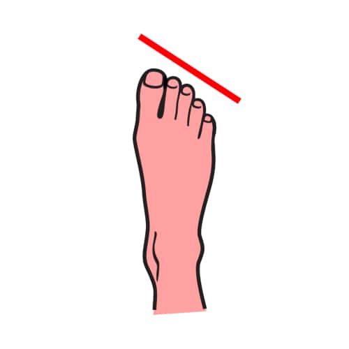 A long toe can cause problems while looking for footwear 