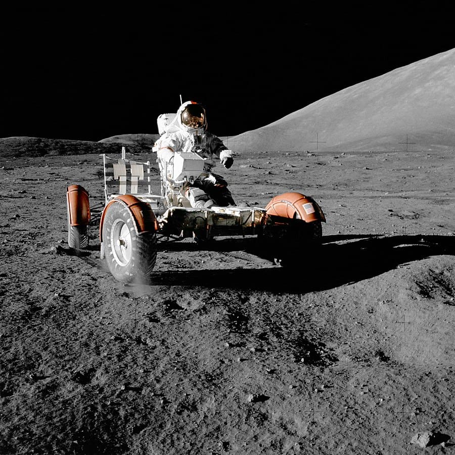 Soil and rock samples from the lunar surface may not be as dry as once believed. (Wikimedia Commons)