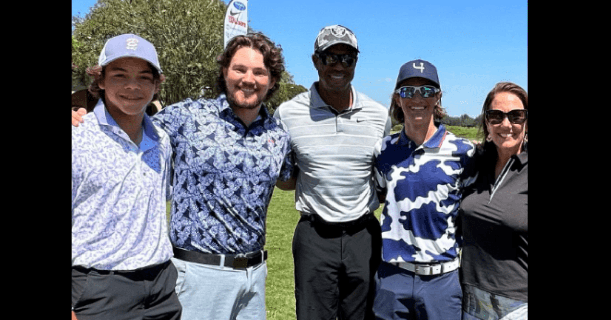 Tiger Woods turns caddie for son Charlie, 14, helps him earn spot in